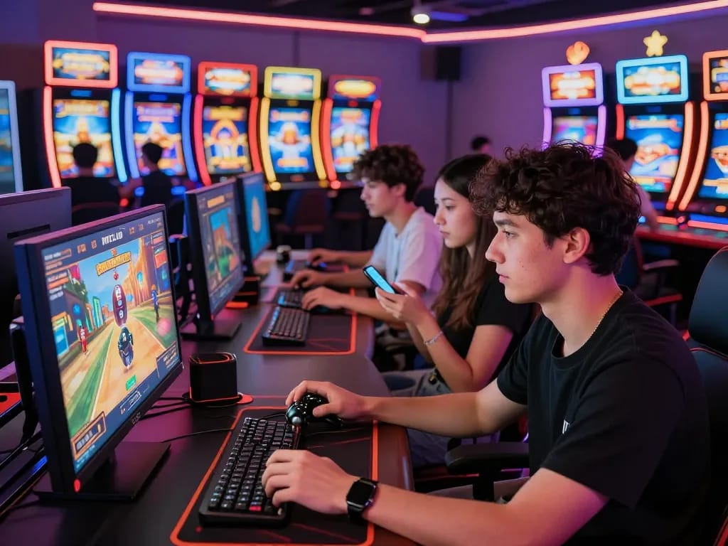 Hitclub online gaming scene with players engaged in exciting casino games and vibrant atmosphere
