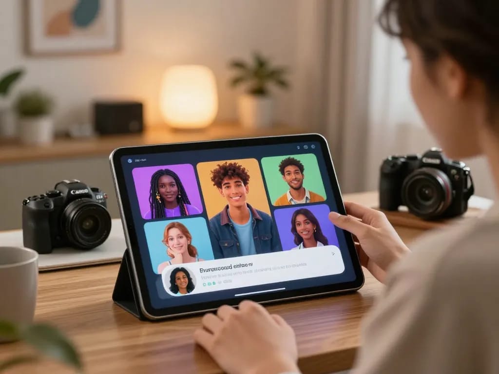 Engaging crush on ai chatbot interaction in a modern home office.