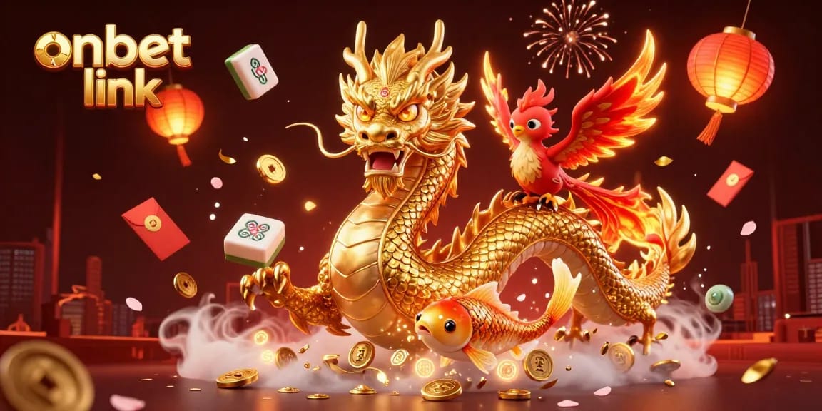 Experience the excitement at onbet link with bustling casino elements and vibrant characters.