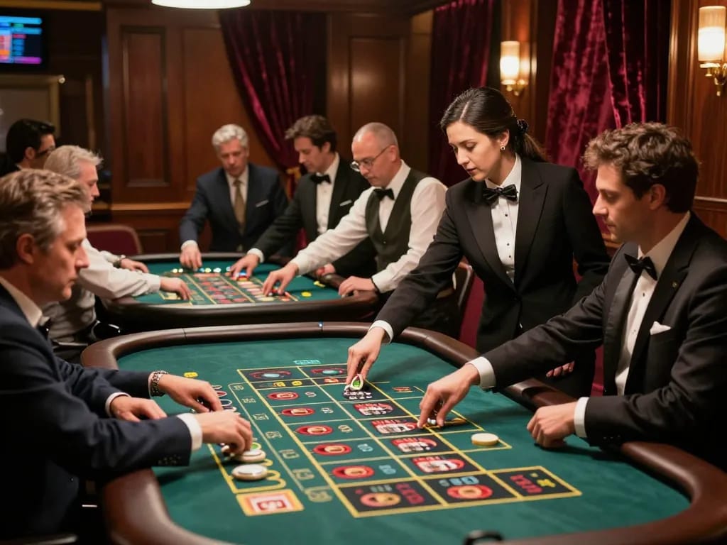 KONG88 players placing bets at a vibrant roulette table in a luxury casino setting