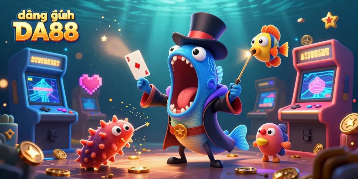 Activate your gaming skills with đăng nhập DA88 in a vibrant casino scene featuring engaging characters and dynamic elements.