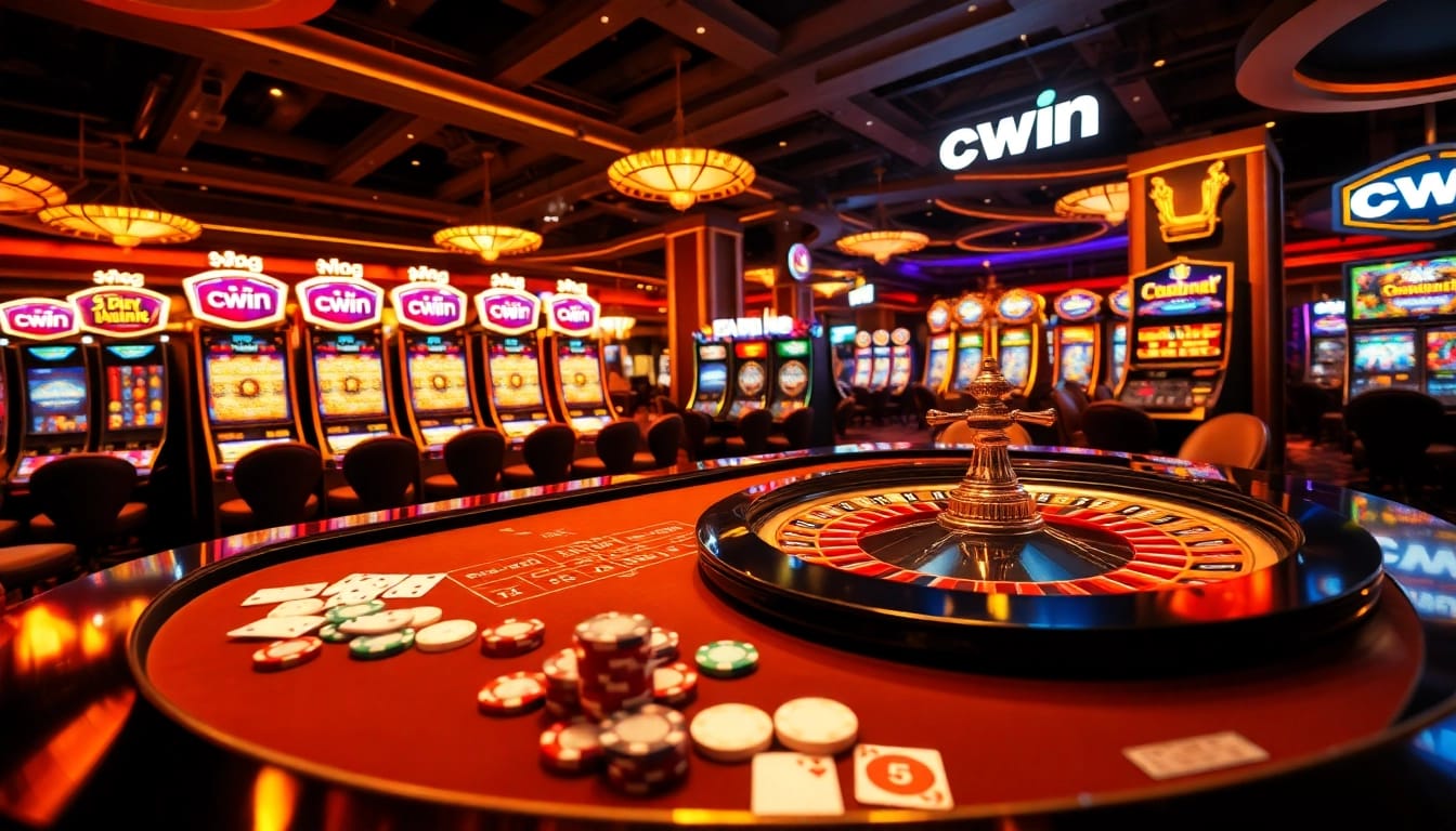 cwin players enjoying an exciting roulette game in a luxurious casino atmosphere