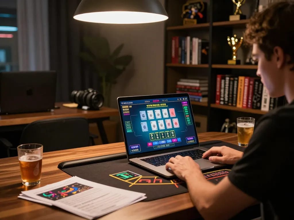 32win player enjoying live baccarat online with vibrant game interface and strategic notes