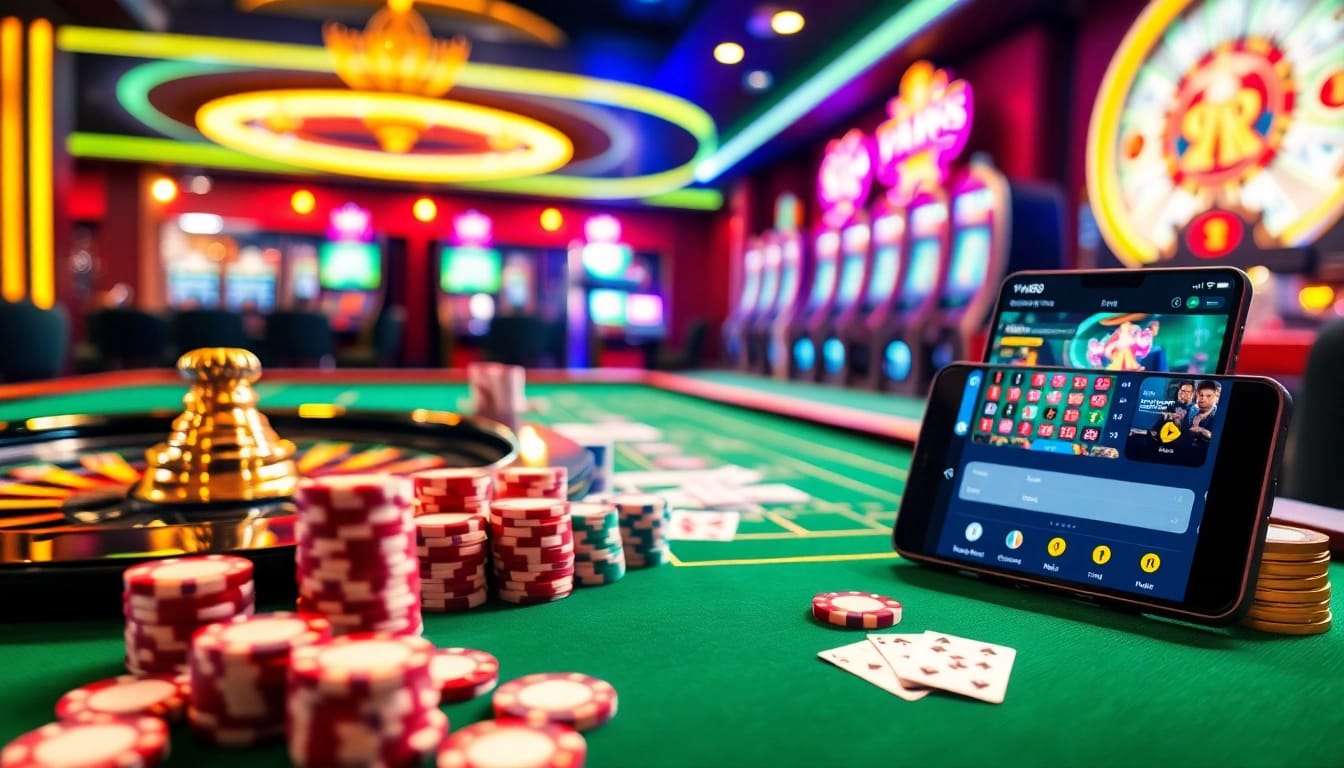 vb88 engaging players at a vibrant casino table with thrilling games and excitement.