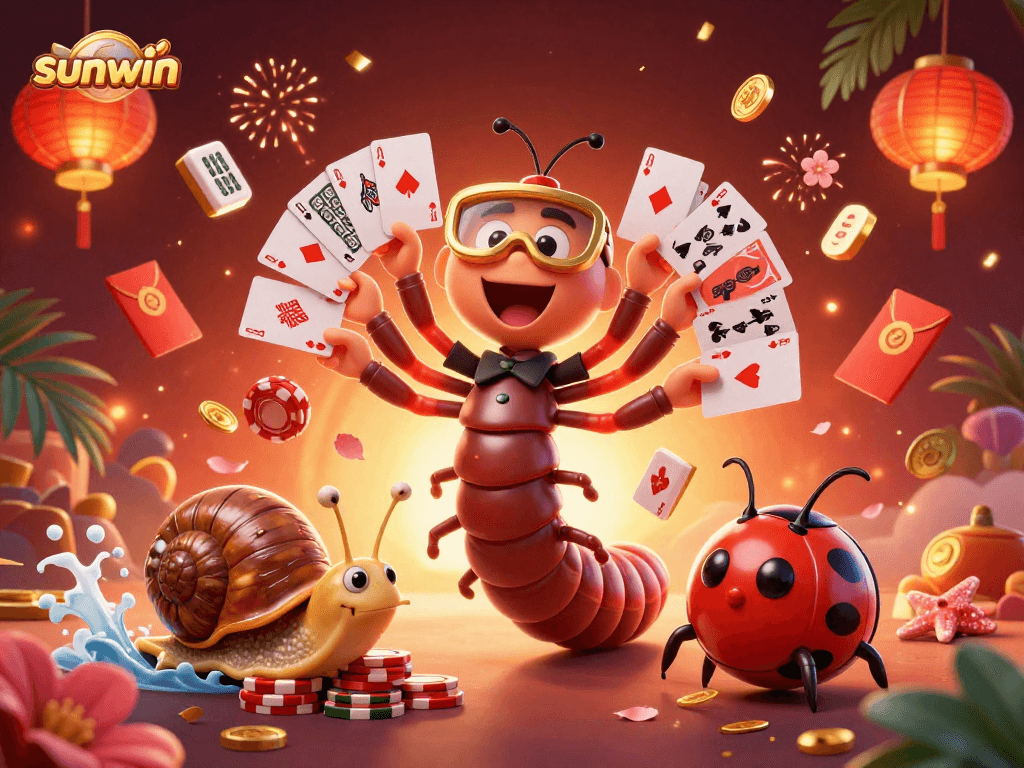Experience thrilling gameplay with sunwin in this vibrant casino scene featuring unique characters and elements.