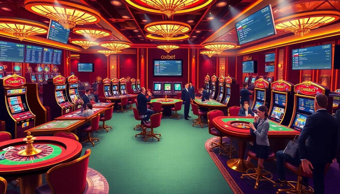Experience the thrill of online gambling with oxbet at a luxurious casino table.
