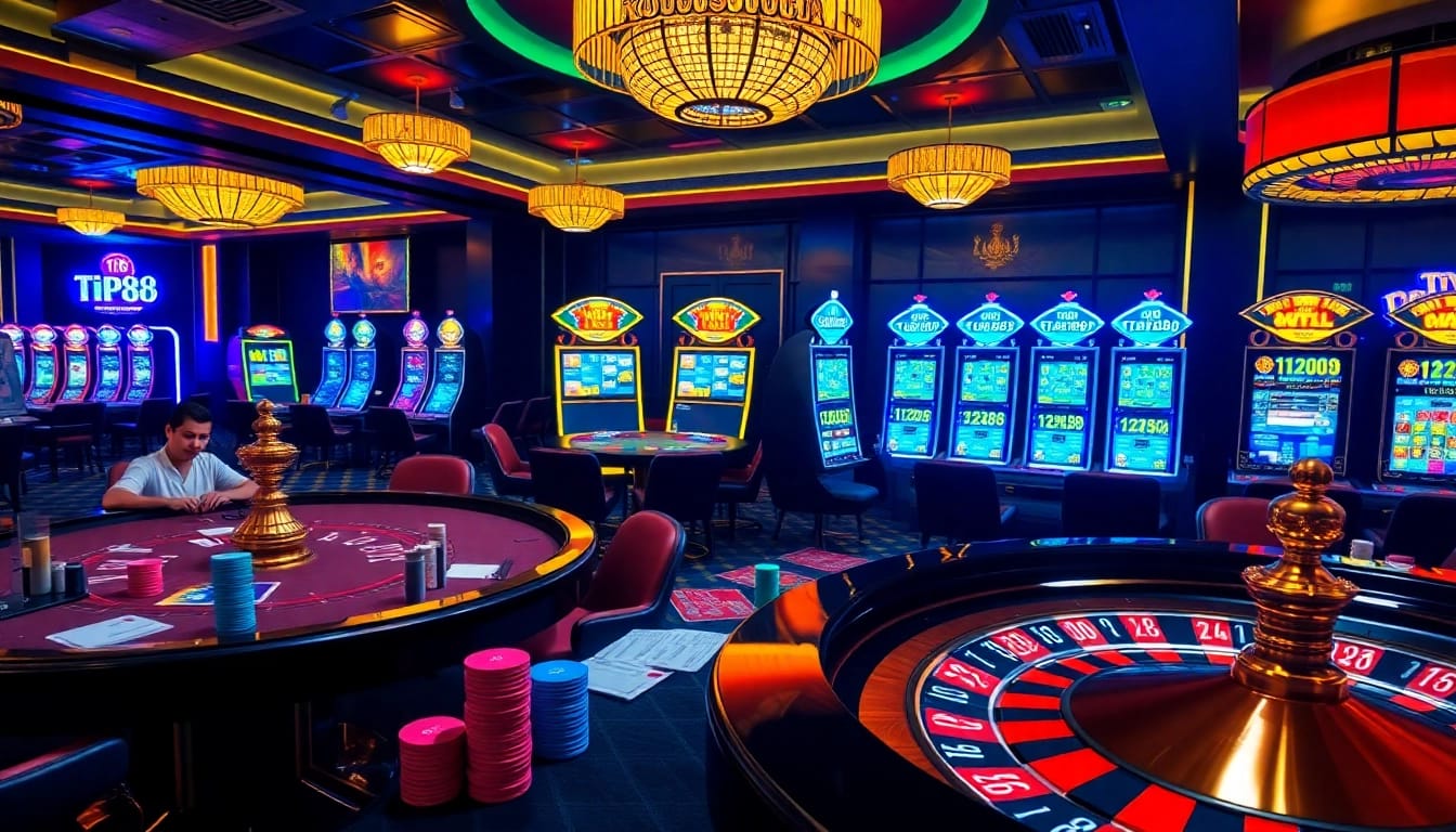 Experience TIP88 with vibrant casino tables and thrilling gaming action.