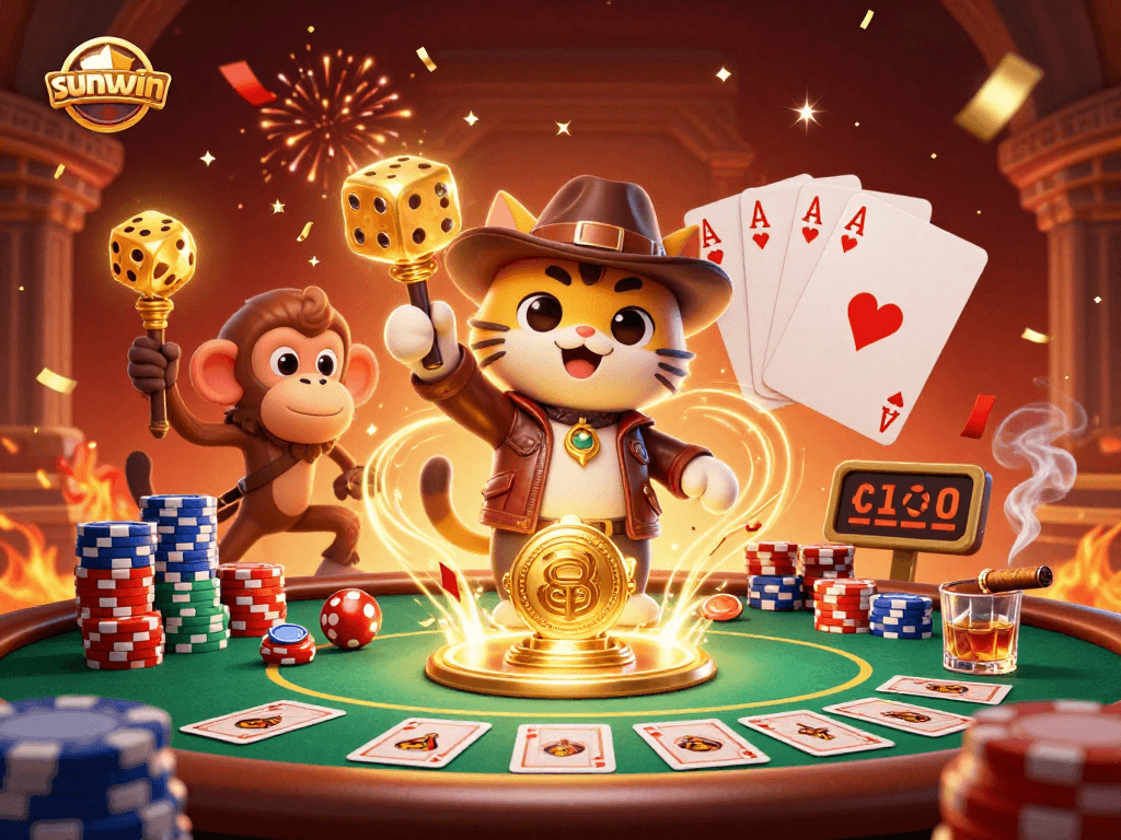 Experience the thrill of winning at sunwin's exciting casino with vibrant characters and rich game action.