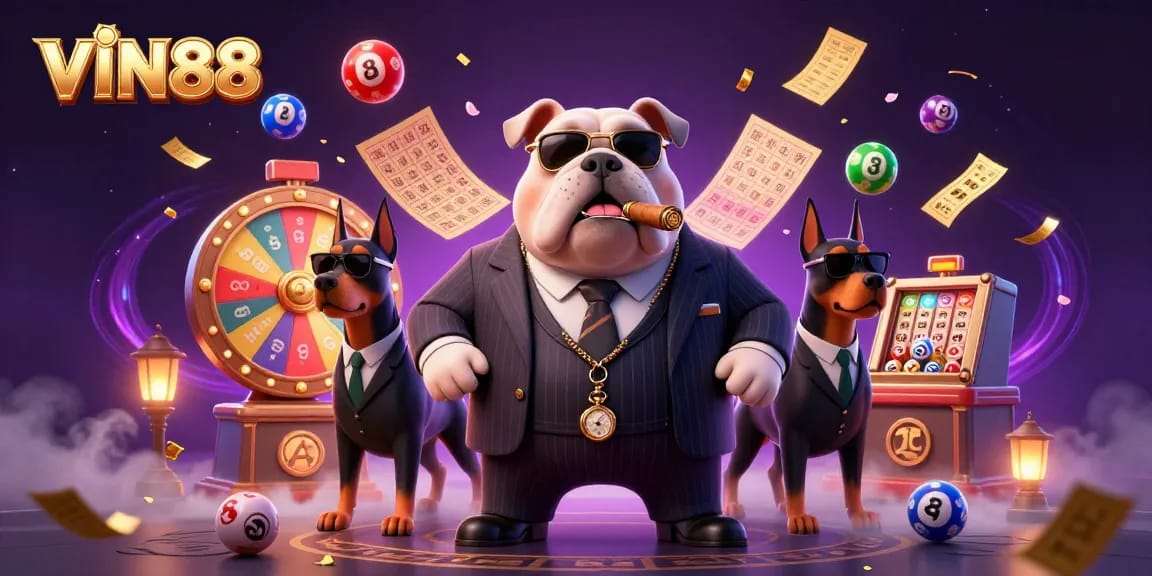 Experience the exhilarating world of VIN88 with thrilling lottery elements and dynamic characters.