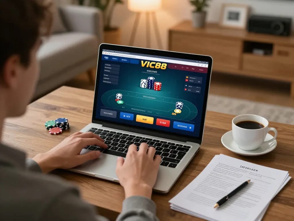 Engaging online poker gameplay on VIC88 from a cozy home setup