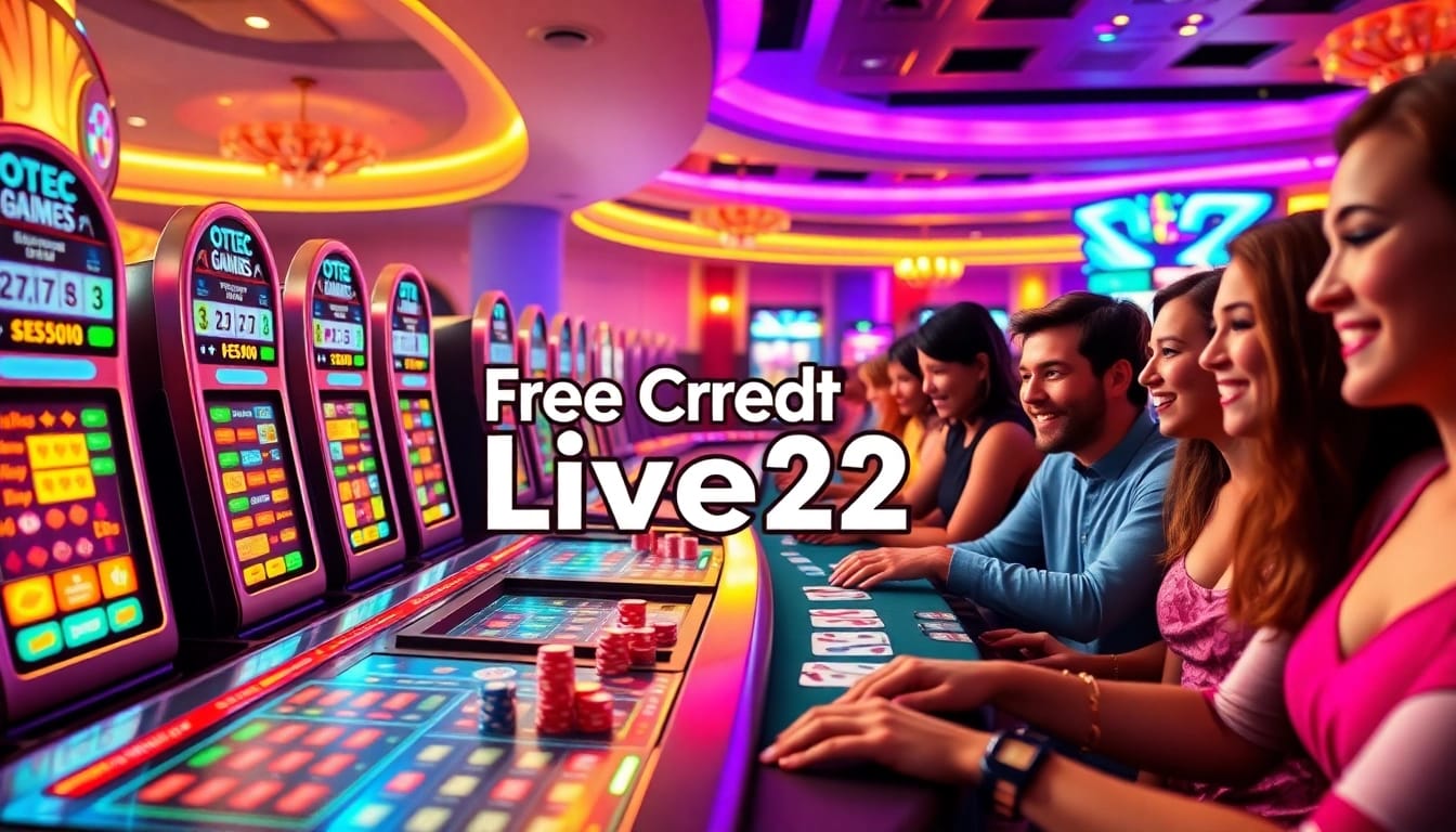 Spin and win with free credit live22 at an exciting online casino, featuring vibrant slot machines and engaging gameplay.