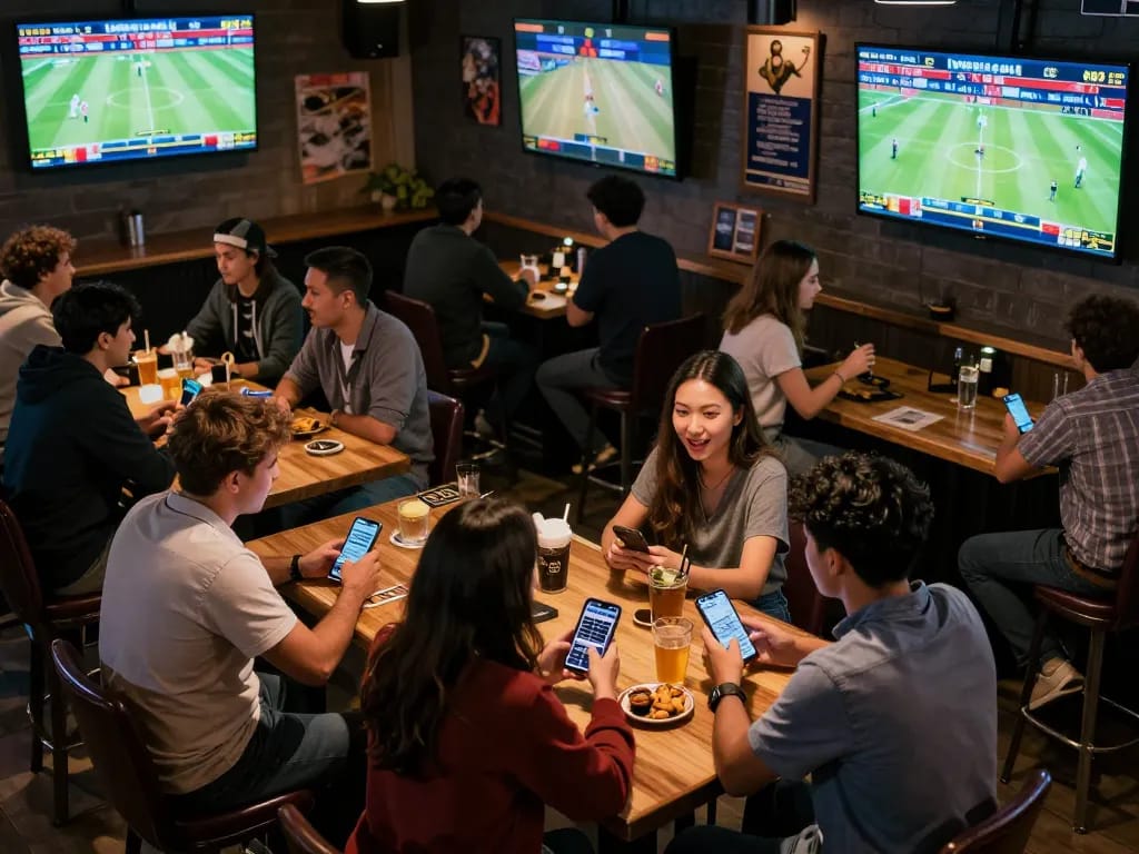 Place bets on DEBET while enjoying live sports in a vibrant sports bar