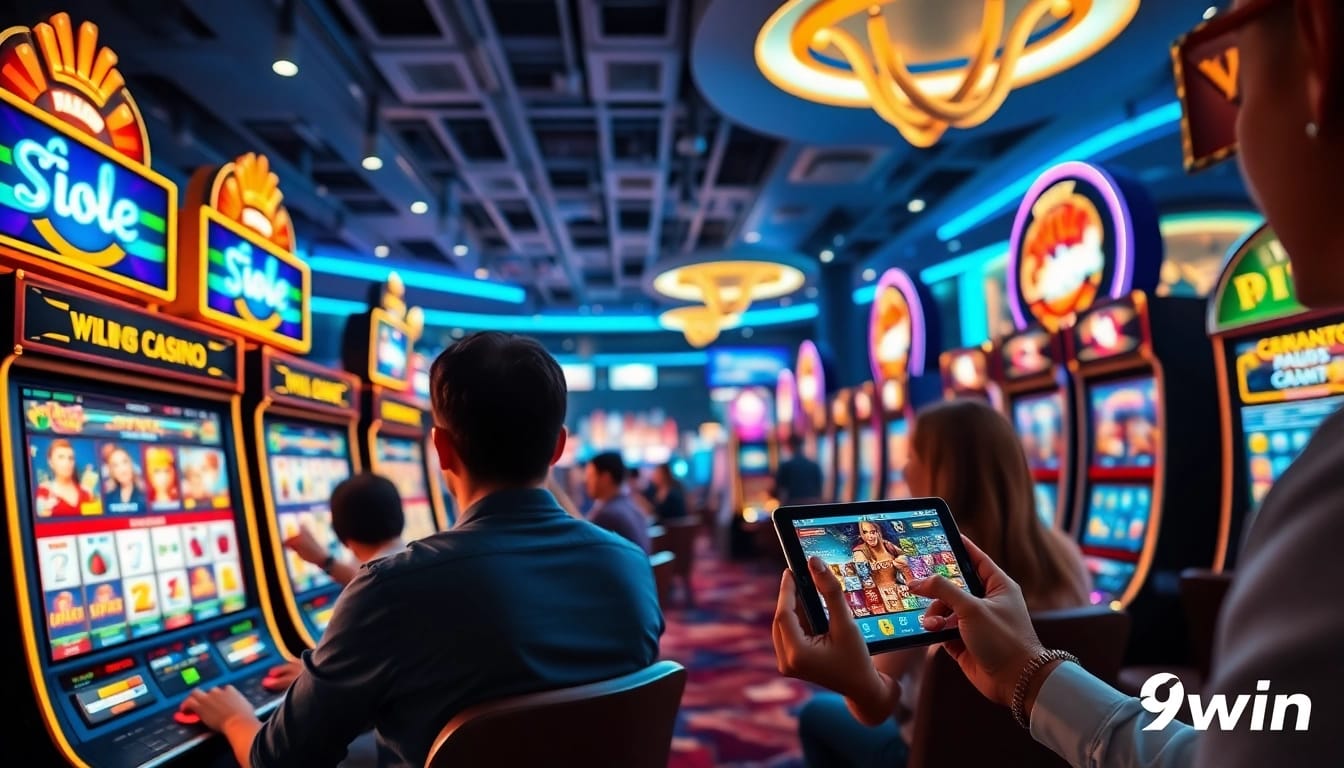 Experience the thrill of online gambling at 98win with vibrant casino visuals.