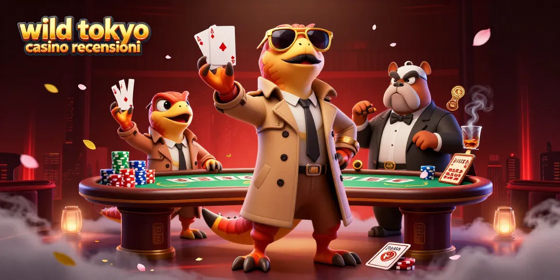 Scopri le recensioni di Wild Tokyo Casino e i dettagli sui prelievi in questa illustrazione vivace.