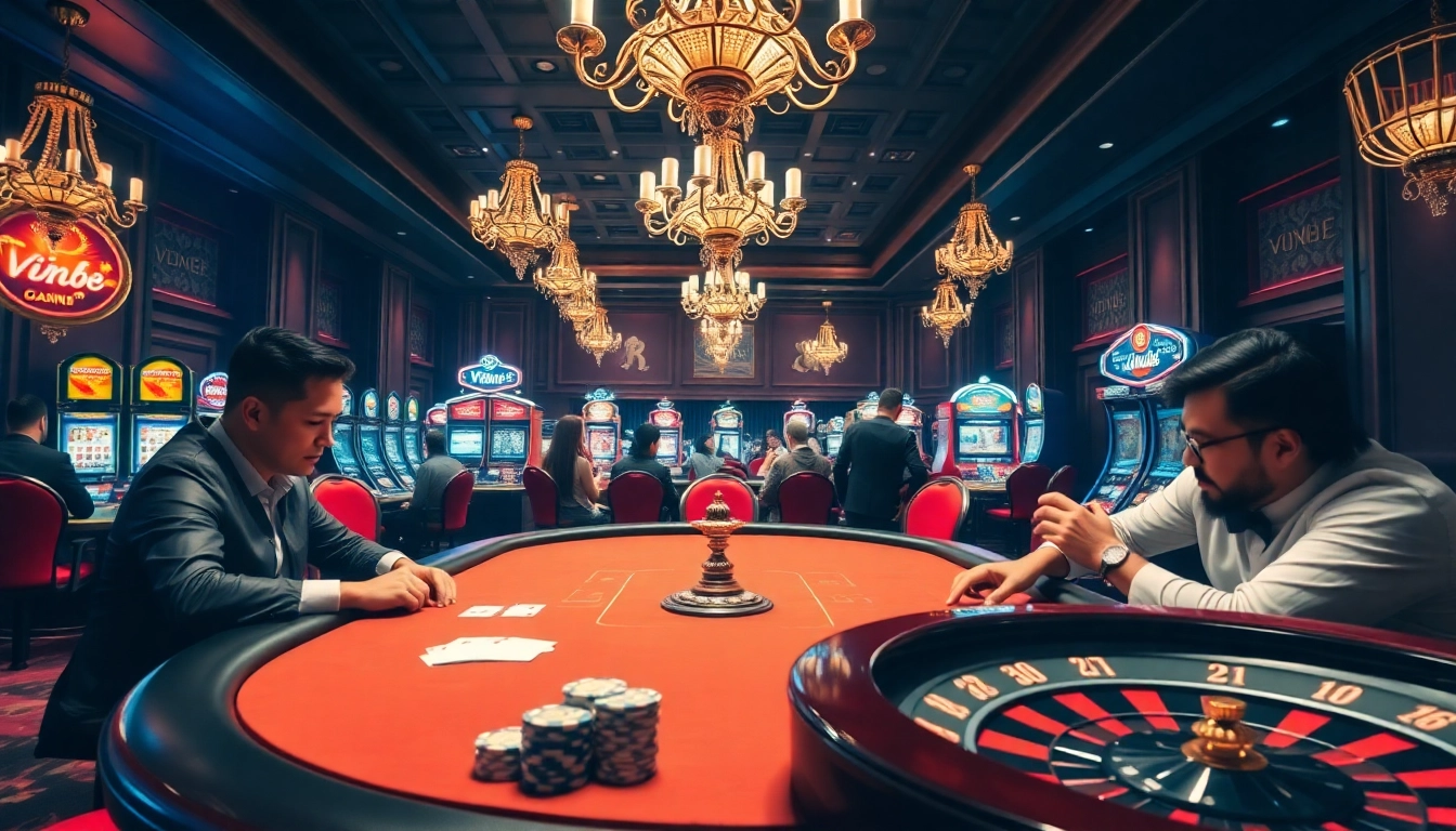 Experience the thrill of vin88 with engaging gameplay at luxurious casino tables.