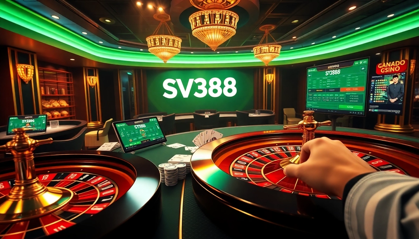SV388 enhancing your live betting experience with vibrant casino elements in a professional setting.