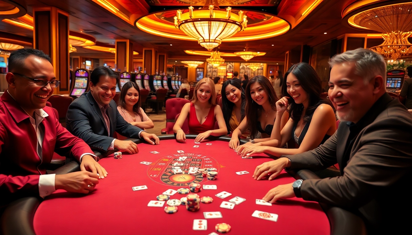 Experience the excitement of GA 88 at a vibrant poker table with players immersed in the game.