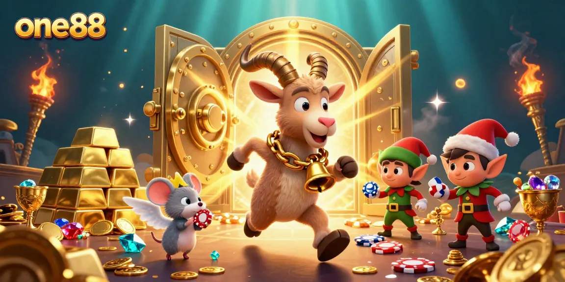 Experience the thrill of gaming at one88’s vibrant casino with chaotic characters and gleaming treasures.