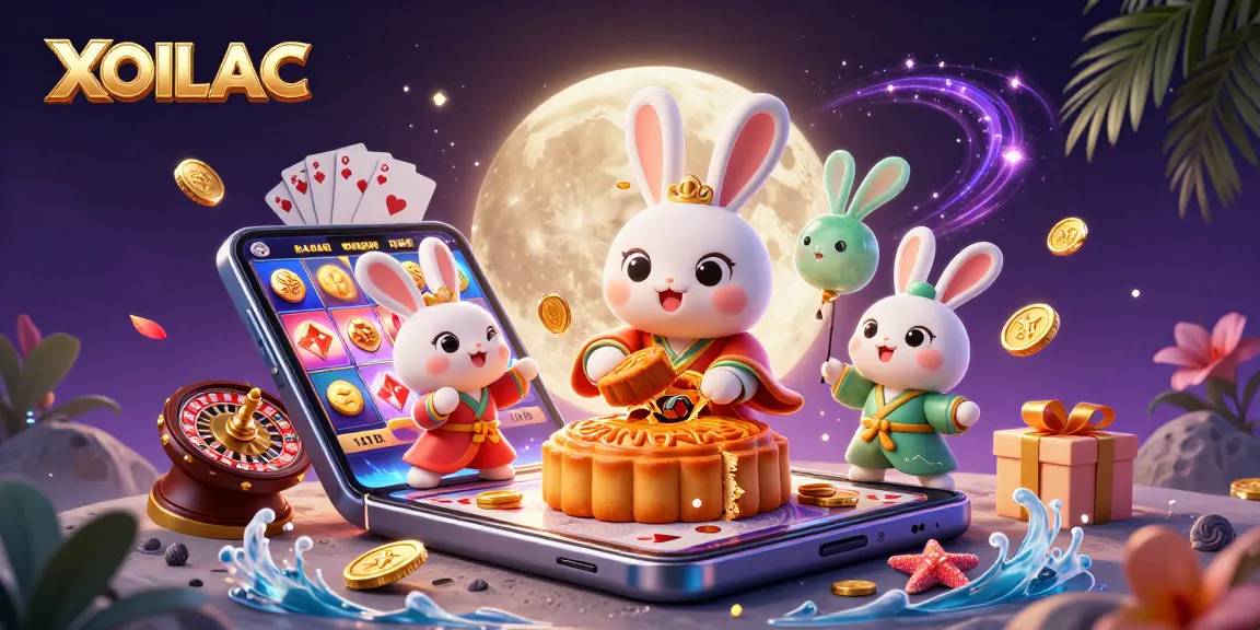 Engage with XOILAC's thrilling gaming world through this vibrant 3D illustration featuring luck and fortune.