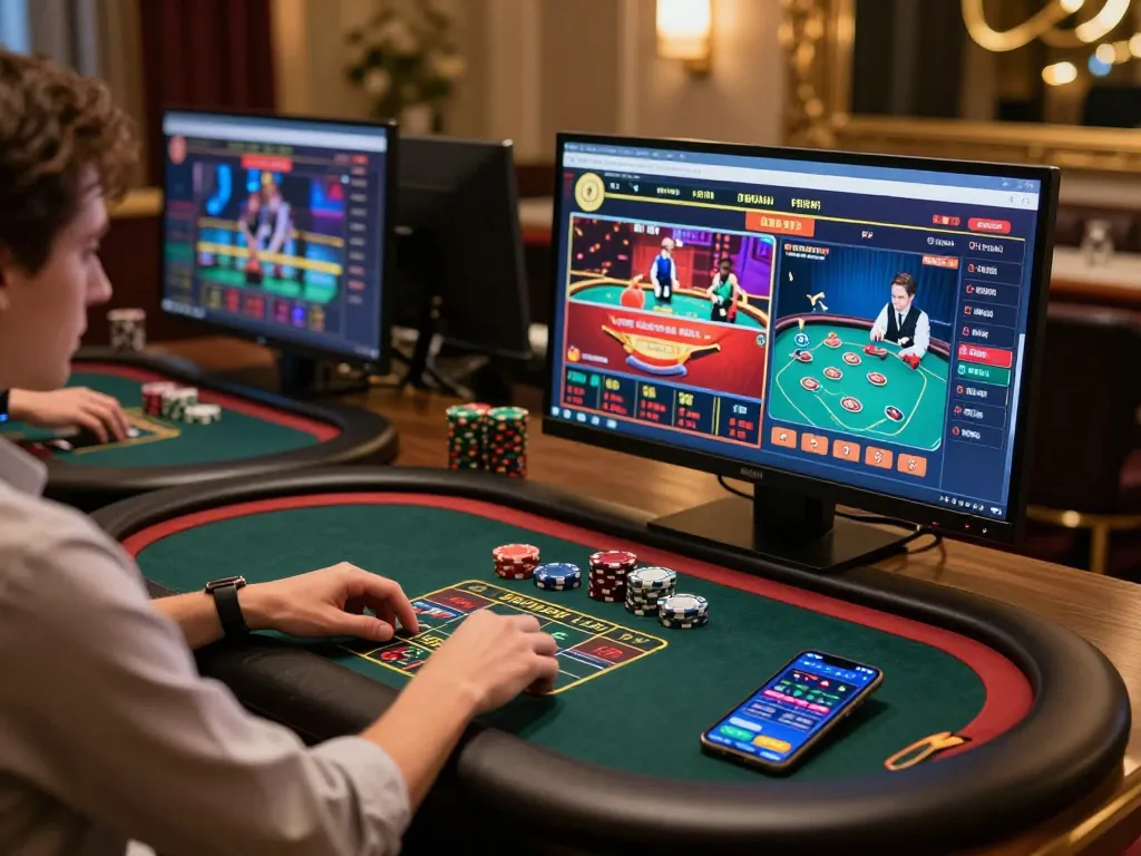 Engaging online gaming scene at TV88 with dynamic betting action and multiple casino game displays.