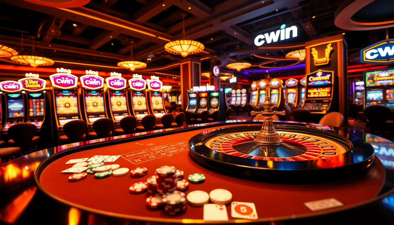 cwin players enjoying an exciting roulette game in a luxurious casino atmosphere