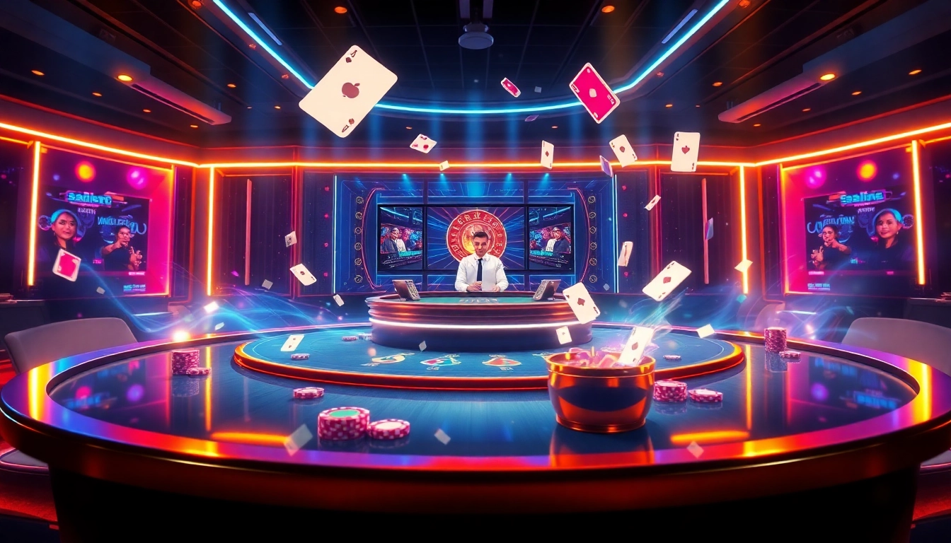 Sahamtoto players engaging in an exciting online casino experience with virtual tables and dynamic elements.