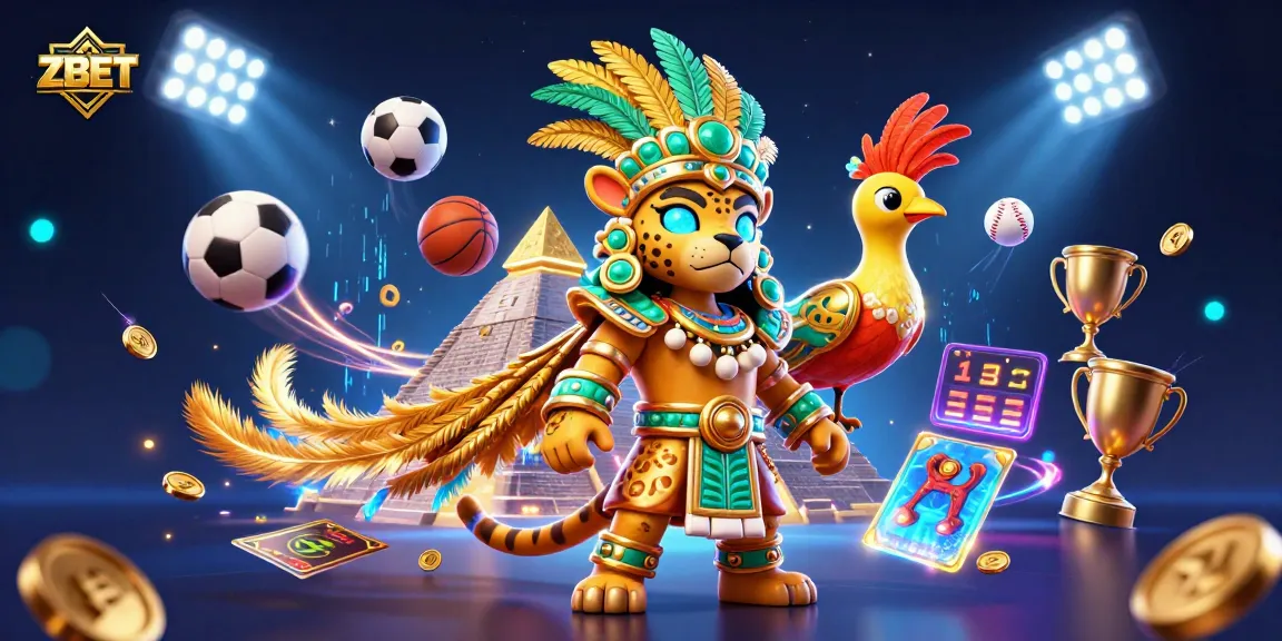 Engage with ZBET's exciting sports betting actions surrounded by vibrant casino-themed elements.