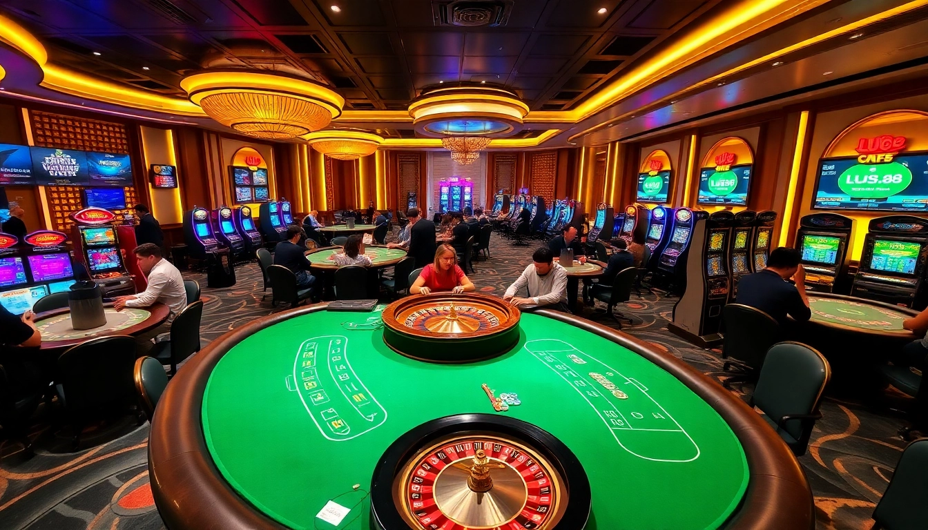Experience the vibrant atmosphere of LU88 casino, where players enjoy thrilling games and winning moments.