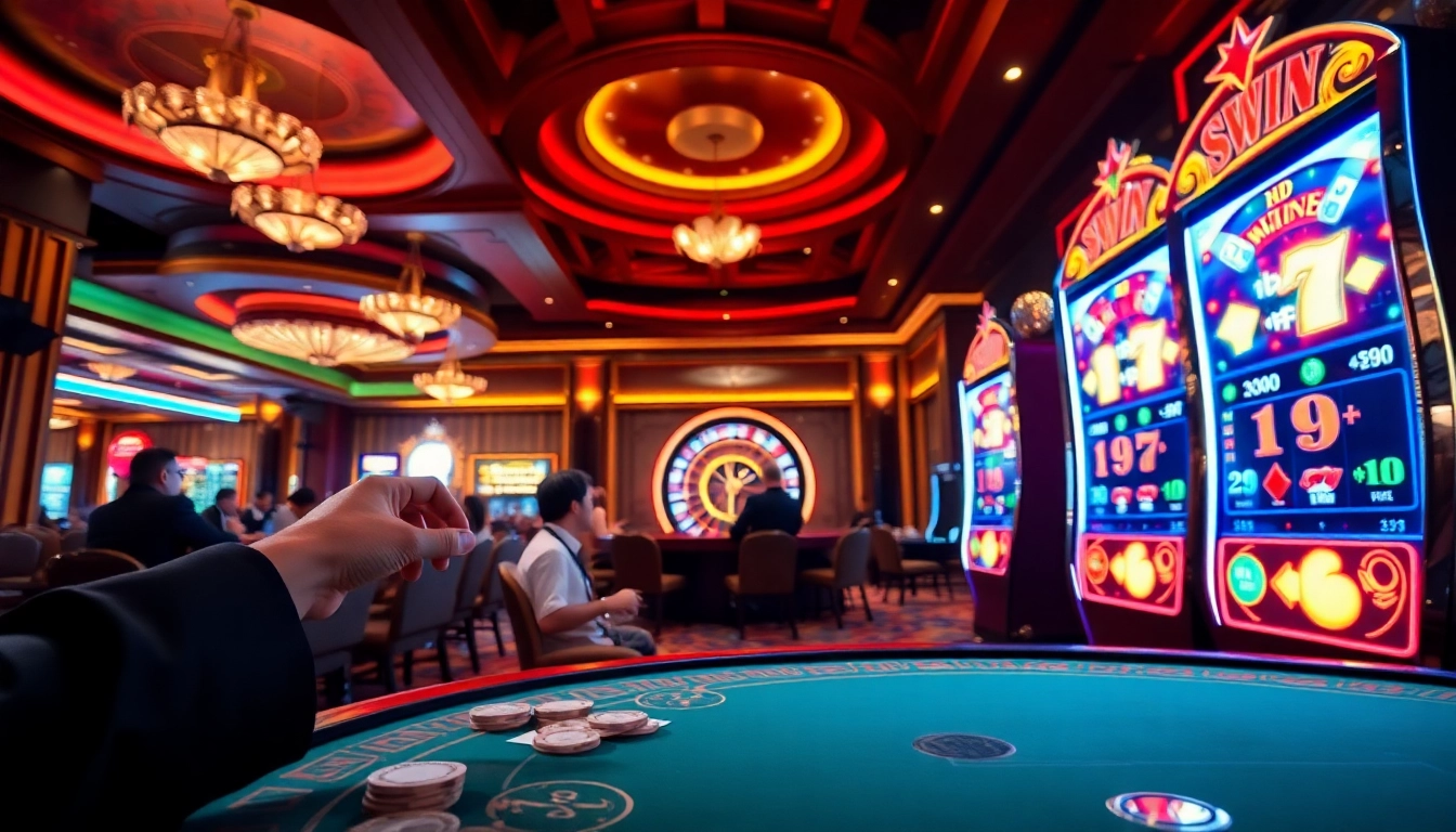 Experience the thrill of winning at 23win with vibrant casino games including roulette and slots.