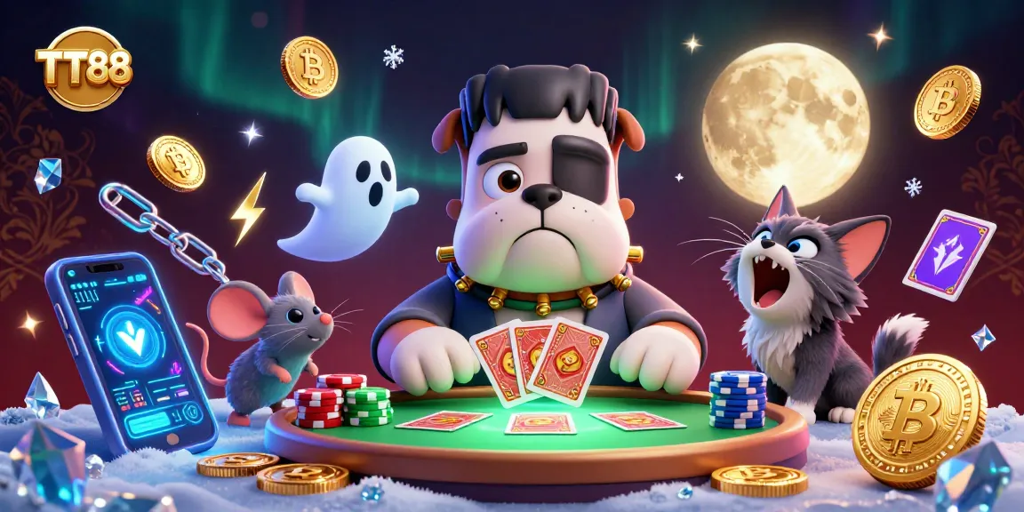 Engage with TT88's thrilling casino scene featuring unique characters and vibrant gaming elements.