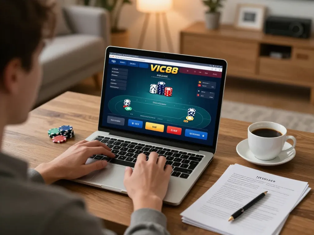 Engaging online poker gameplay on VIC88 from a cozy home setup