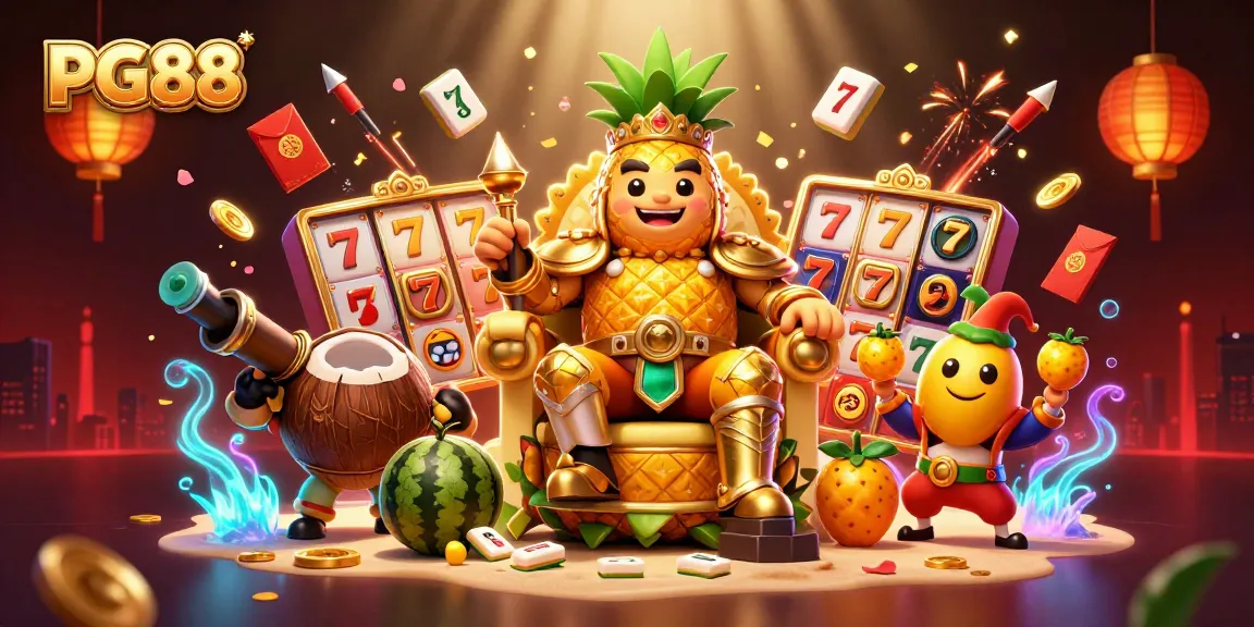 Experience thrilling gameplay at PG88, featuring a vibrant casino scene with dynamic slot elements and colorful characters.