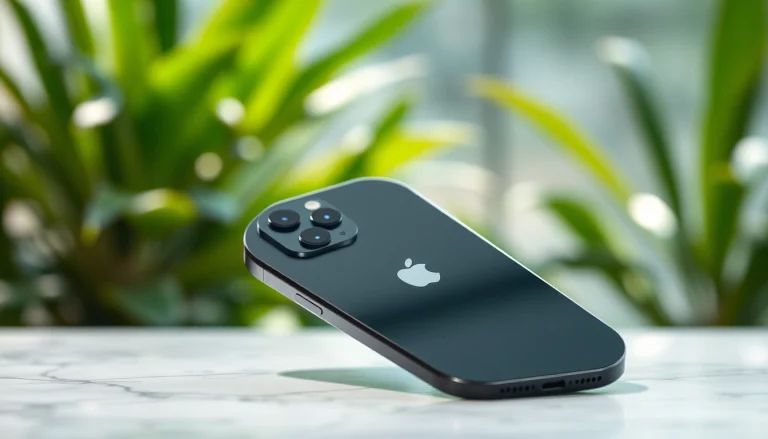 Captura del iPhone 16 Pro Max precio exhibido elegantemente en un entorno contemporáneo.