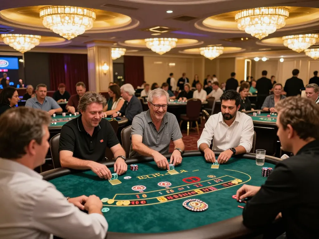 Players strategizing thrilling games at a casino, highlighting the impactxoft of engaging gameplay.