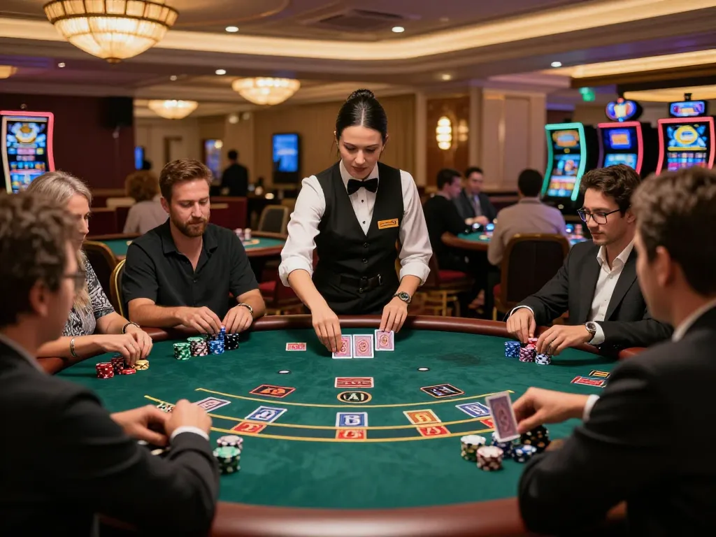 Experience thrilling gameplay at rokok 88 blackjack table, where players strategize winning bets amid vibrant casino atmosphere.