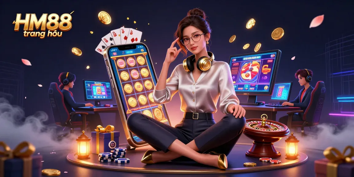 Experience the thrill of gaming at HM88 trang chủ with vibrant casino elements and advanced technology.