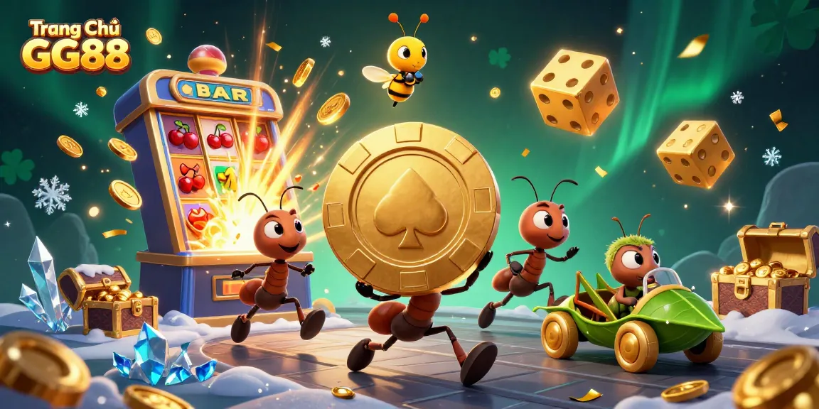 Join the excitement of Trang Chủ GG88 with a heist featuring golden poker chips and thrilling casino elements.