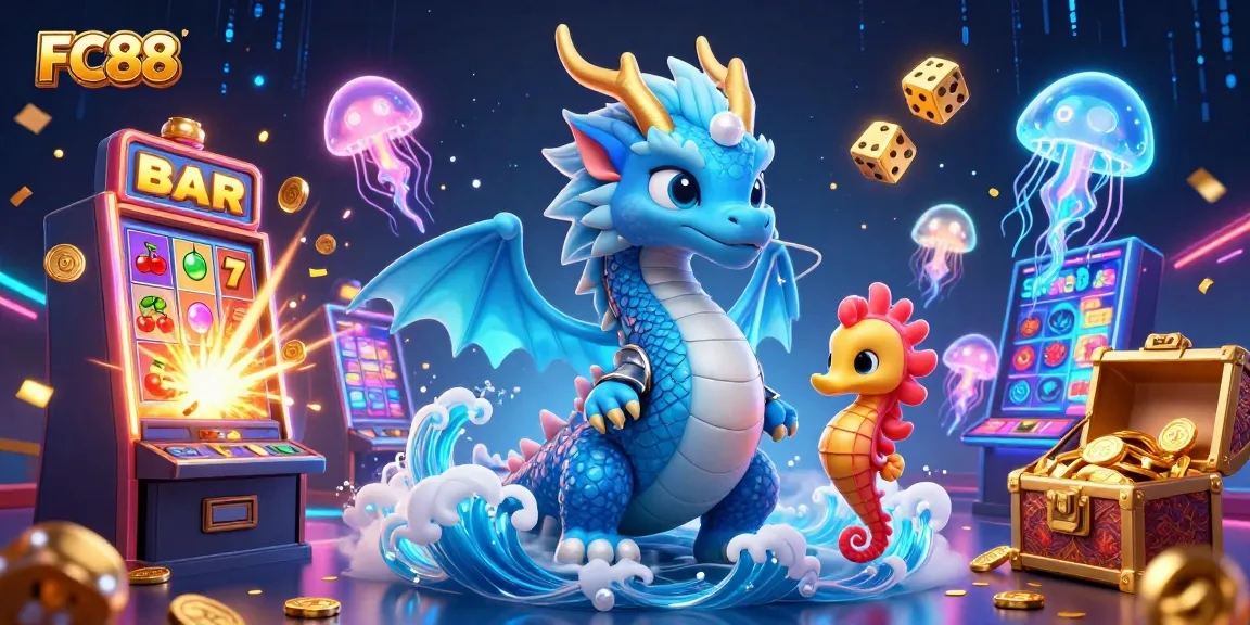 Experience the thrilling adventure at FC88 with its vibrant 3D casino characters and dynamic slot elements.