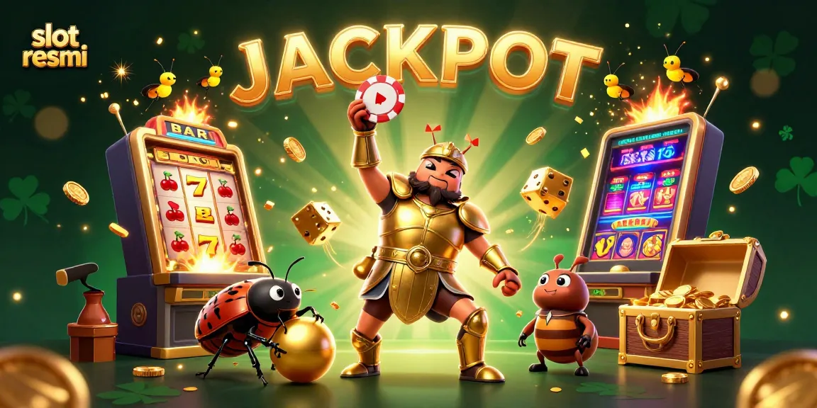 Experience the excitement of slot resmi with a victorious beetle and dynamic casino elements.