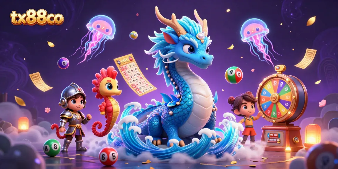 Experience thrilling gameplay at tx88co with a magical ocean dragon, seahorse knight, and glowing jellyfish.